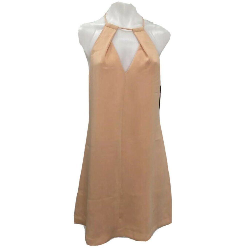 Zara Basic Collection Womens  Dress Cold Shoulder Summer Dress Orange XS